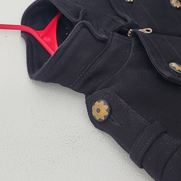 Zara Military Jacket 100% Cotton en black Size Small - Picture 5 of 14